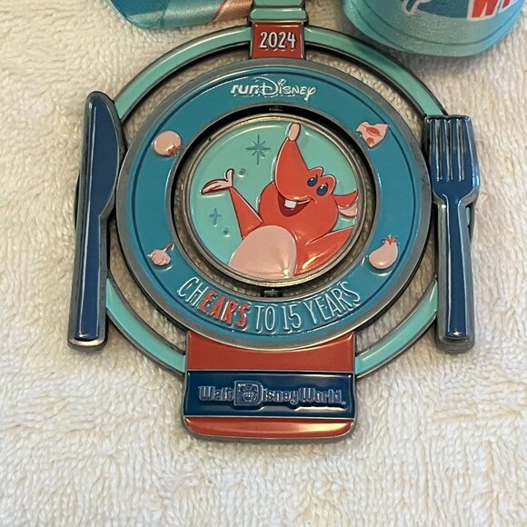 Run Disney 2024 Wine & Dine Half Marathon Remy Medal - Picture 5 of 5